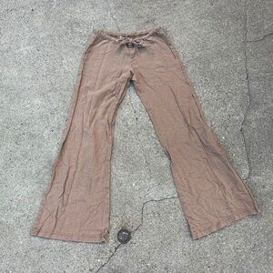 Y2k Low rise flare pants lounge linen wet seal xxs xs 2xs 0 2 beach cotton boho